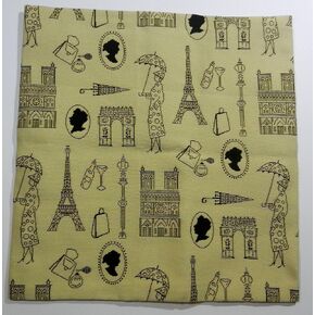 Tapestry Pillowcase. WALKING IN PARIS. 18 x 18 In (46 х 46 cm) in Saudi Arabia