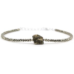 Gempires Blue Sapphire Bracelet for women, Faceted beads 2.4-2.5 mm with raw sapphire stone, September Birthstone, Gemstone Bracelet with 8 inch Adjustable Chain in Saudi Arabia