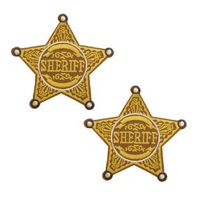 Cartoon Sheriff Logo Embroidered Iron On Patches Halloween Police Costume DIY in Saudi Arabia
