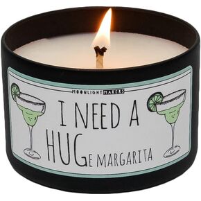 Moonlight Makers I Need A HuGe Margarita Candle، شمعة مصنوعة يدويًا برائحة اللافندر والأخشاب الطافية، شمعة شمع الصويا الطبيعي، وقت احتراق يزيد عن 25 ساعة، علبة بحجم 8 أونصة in Kuwait