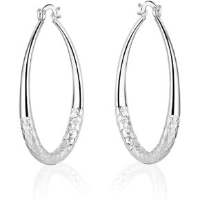 Mothers Day Gifts for Mom 925 Sterling Silver Simple Shiny Teardrop Shape Hook Drop Dangle Earrings for Women Teen Girls Water Drop Earrings for Anniversary Birthday Wedding Daily Wear