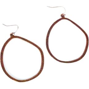 Asymmetric Copper Large Hoop Dangle Earrings Boho Bohemian in Kuwait
