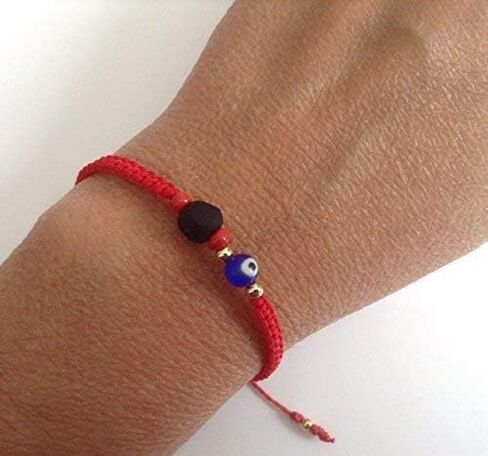 الأحمر سلسلة حماية الكبار الحجم سوار عين الشر حقيقية Azabache Pulsera para el Mal de Ojo in Saudi Arabia