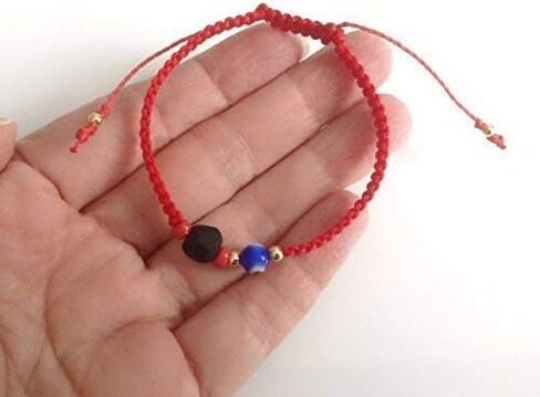 الأحمر سلسلة حماية الكبار الحجم سوار عين الشر حقيقية Azabache Pulsera para el Mal de Ojo in Saudi Arabia