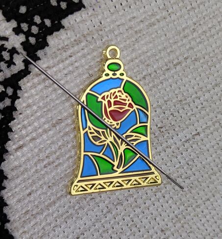 Stained Glass Rose Needle Minder in Kuwait