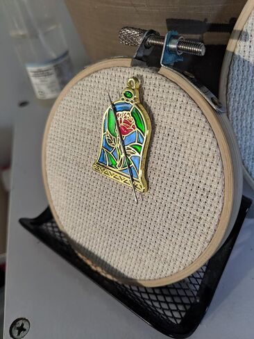 Stained Glass Rose Needle Minder in Kuwait