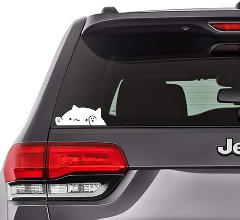 Bongo Cat Cute Car Stickers, 5"x2" Funny Cat Meme, Cat Car Stickers, Fun Car Stickers, Cat Bumper Sticker, Fun Car Stickers, Sticker Cat Face, Small Cat Decal in Saudi Arabia