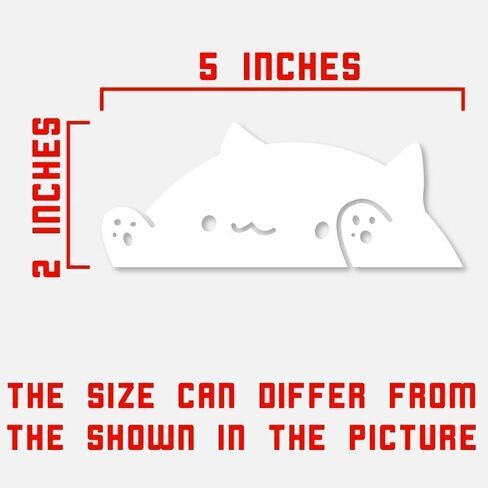 Bongo Cat Cute Car Stickers, 5"x2" Funny Cat Meme, Cat Car Stickers, Fun Car Stickers, Cat Bumper Sticker, Fun Car Stickers, Sticker Cat Face, Small Cat Decal in Saudi Arabia