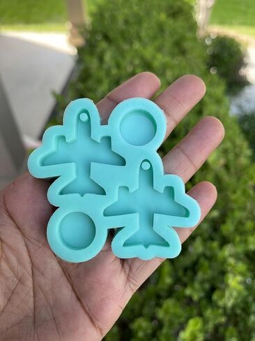 Plane Silicone Molds - Molds for Earrings - Airplane Mold - Round Mold - Molds for Resin - Molds for Jewelry Making in Saudi Arabia