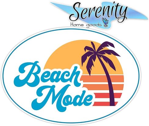 Stickers For Adults Kids Teens | Beach Mode | Place On Water Bottle Phone Laptop Computer Case | Outdoor Waterproof Car Vinyl Decals in Saudi Arabia