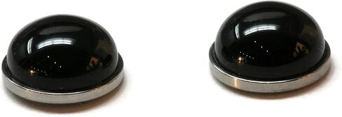 Salish Sea Inspirations Handmade Black Onyx Titanium Hypoallergenic Stud Earrings (Tiny 4mm) in Kuwait