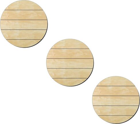 3 Pack of 6 inch Circles, Shiplap circle cutouts, Unfinished Shiplap circle wood cutout, DIY Craft wooden cutout in Saudi Arabia