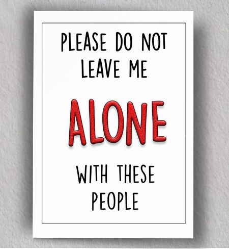 AUDIOWAVE PRINTING Please do not leave me ALONE with these people | Farewell Card | Funny Farewell Card | Retirement Card | Leaving Work New Job | Blank Card in Saudi Arabia