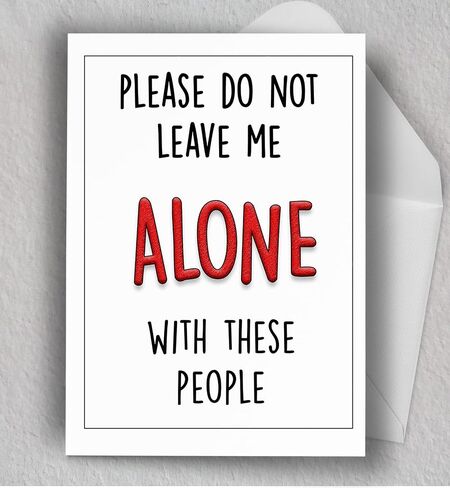 AUDIOWAVE PRINTING Please do not leave me ALONE with these people | Farewell Card | Funny Farewell Card | Retirement Card | Leaving Work New Job | Blank Card in Saudi Arabia