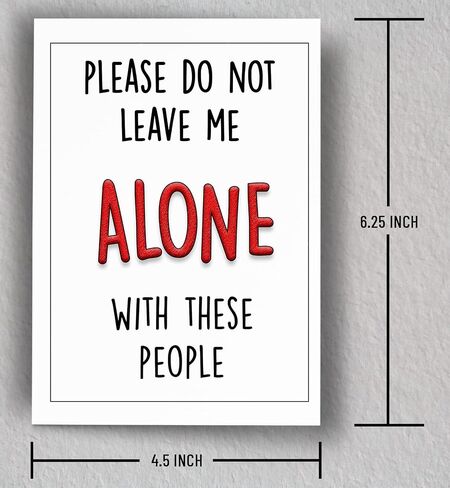 AUDIOWAVE PRINTING Please do not leave me ALONE with these people | Farewell Card | Funny Farewell Card | Retirement Card | Leaving Work New Job | Blank Card in Saudi Arabia