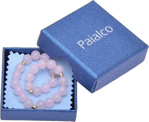Paialco 6MM الخرز العقيق الأسود الطبيعي تمتد سوار صغير للفتيات النساء 6.5" in Kuwait