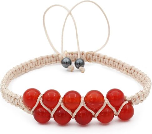 سوار منسوج من Macrame مع عين النمر من الأحجار الكريمة، تصميم خاص، خرز 8 مم (0,39 بوصة)، أحجار كريستال علاجية، أساور الريكي والتأمل، قابل للتعديل، للكبار أو الأطفال للجنسين، حبل أسود in Saudi Arabia