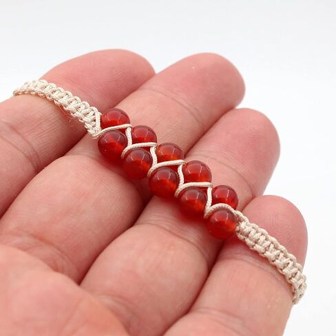 سوار منسوج من Macrame مع عين النمر من الأحجار الكريمة، تصميم خاص، خرز 8 مم (0,39 بوصة)، أحجار كريستال علاجية، أساور الريكي والتأمل، قابل للتعديل، للكبار أو الأطفال للجنسين، حبل أسود in Saudi Arabia
