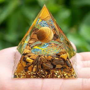 Orgone Pyramid Crystal Healing Stone Energy Generator Healing Crystals Chakra Crystal Healing Meditation Crystal Sphere Orgonite Crystal Pyramid Women Gift - Amethyst