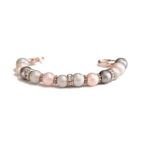 ROSE GOLD Medical Alert Bracelet, STRETCH Medical ID Interchangeable Replacement Medical Bracelet, ID TAG NOT INCLUDED (3pc Set - SAVE 10% - Black/White/Taupe, Average (5.5 inches) – Most Common Size)