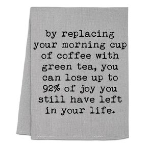 منشفة طبق مضحكة، أولاً أشرب القهوة ثم أشعل الفرح، منشفة مطبخ كيس الدقيق، هدية حلوة لبيت جديد، ديكور مطبخ المزرعة، أبيض أو رمادي (أبيض) in Kuwait