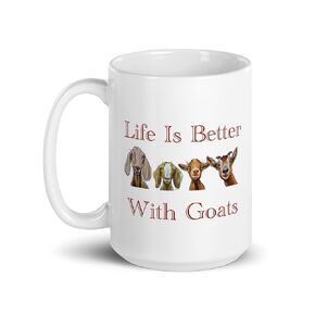 كوب الماعز - كوب الحياة أفضل مع الماعز - هدايا لمحبي الماعز - هدايا الماعز لمحبي الماعز - كوب قهوة الماعز - هدايا للأم - هدايا للأب in Kuwait