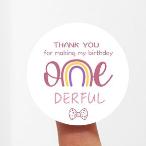 Adorable Onederful Birthday Stickers - 120pcs of Delightful Sun and Rainbow Design for Your Precious One's 1st Birthday Celebration (Boy)