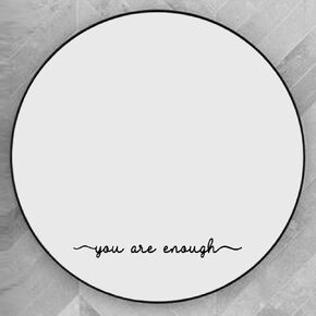 ZLKAPT You Are Enough 18"x2.3" Mirror Affirmation Vinyl Decal,Self Love Teens Room Positivity Quotes Mirror Decal (White) in Saudi Arabia