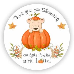 ملصقات استحمام الطفل - قرع صغير في الطريق ملصقات - شكرًا لك على الاحتفال معي in Kuwait