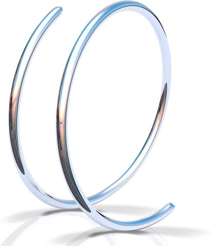 Tiny Silver Double Hoop Helix Ring - 20 Gauge Snug Double Helix Piercing - Thin Hammard Silver Helix Hoop in Saudi Arabia