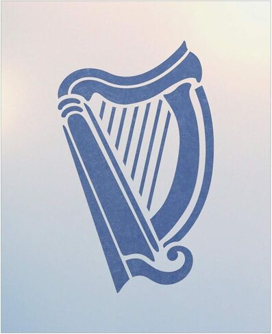 Celtic Irish Harp Stencil for painting, Reusable Mylar DIY Art & Craft template, Viking Symbols, Irish Welsh Knotwork - The Artful Stencil in Saudi Arabia