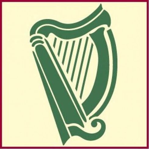 Celtic Irish Harp Stencil for painting, Reusable Mylar DIY Art & Craft template, Viking Symbols, Irish Welsh Knotwork - The Artful Stencil in Saudi Arabia