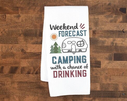 كناري رود، منشفة طبق منسوجة على شكل وافل مضحكة | منشفة المطبخ | هدية مقطورة السفر | اكسسوارات العربة | منشفة طبق | ديكور العربة in Kuwait