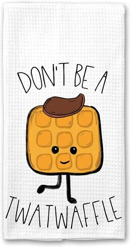 Don't be a Twatwaffle Funny Kitchen Tea Bar Towel Gift for Women Microfiber in Saudi Arabia