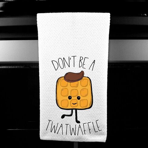 Don't be a Twatwaffle Funny Kitchen Tea Bar Towel Gift for Women Microfiber in Saudi Arabia
