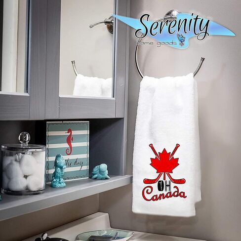 Adorable Gnome With Canadian Flag | Canada Home Decor | Maple Leaf | Decorative Kitchen and Bath Hand Towel | Christmas Present | Noel Gifts in Kuwait