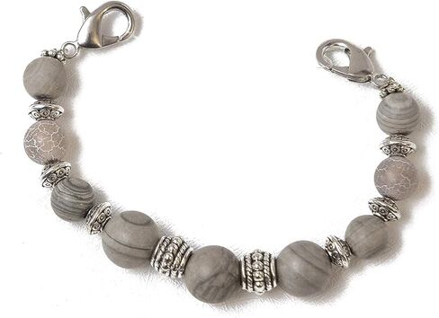 STRETCH Medical Alert Bracelet, Interchangeable Replacement Medical Bracelet, ID TAG NOT INCLUDED, Natural Stone (3pc Set - SAVE 10% - Aqua/Lilac/Coral, Average (5.5 inches) – Most Common Size) in Kuwait