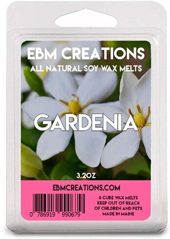 جاردينيا - شمع الصويا الطبيعي المعطر بالكامل - 6 مكعبات صدفي 3.2 أونصة in Kuwait