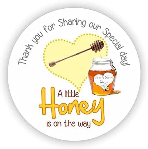 Baby Shower Stickers - A Little Honey is on the way Stickers - Thank you for Celebrating with me in Kuwait