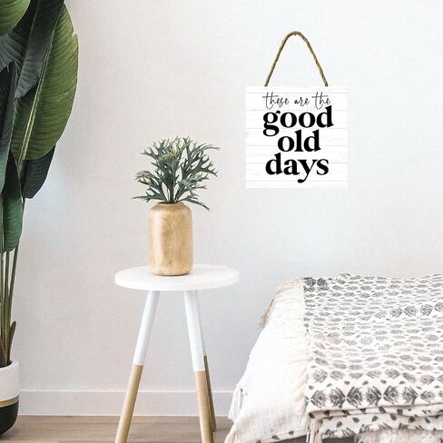 These are The Good Old Days Sign Decorative Wood Sign Wall Art Great for Home Nursery Kitchen Bedroom Living Room Family Room Farmhouse Love Signs Funny Wall Art Modern Farmhouse Home Decor in Kuwait