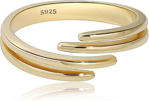 Meissa Sterling Silver Thumb Ring for Women Hug Rings Handmade Stackable Band Index Finger RIng Size Adjustable (Rose Gold) in Saudi Arabia