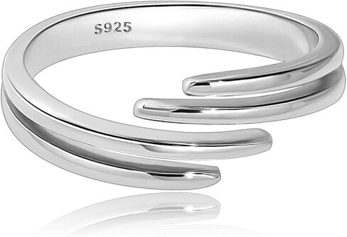 Meissa Sterling Silver Thumb Ring for Women Hug Rings Handmade Stackable Band Index Finger RIng Size Adjustable (Rose Gold) in Saudi Arabia
