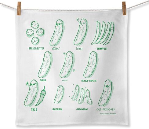 منشفة شاي المطبخ المخلل المرحة، قماشة أطباق كيس الدقيق، هدية مطبخ لمحبي الطعام، محبي الطعام، كوخ ريفي منزلي in Kuwait