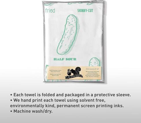 منشفة شاي المطبخ المخلل المرحة، قماشة أطباق كيس الدقيق، هدية مطبخ لمحبي الطعام، محبي الطعام، كوخ ريفي منزلي in Kuwait