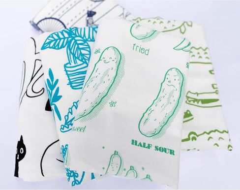 منشفة شاي المطبخ المخلل المرحة، قماشة أطباق كيس الدقيق، هدية مطبخ لمحبي الطعام، محبي الطعام، كوخ ريفي منزلي in Kuwait