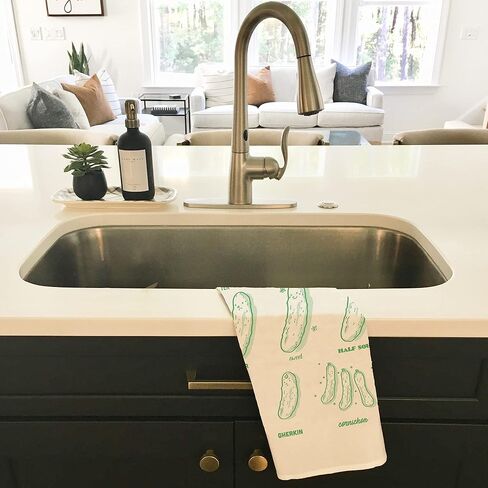 منشفة شاي المطبخ المخلل المرحة، قماشة أطباق كيس الدقيق، هدية مطبخ لمحبي الطعام، محبي الطعام، كوخ ريفي منزلي in Kuwait