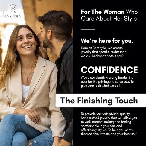 Baronyka Handmade Dainty Heart Pendant Necklace for Women, Stainless Steel, 15" to 17" (Silver-Plated) in Kuwait