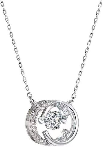 925 Sterling Silver Heartbeat Necklace Cubic Zirconia Pendant Women Dainty Diamond Choker Valentines Day Jewelry Gifts in Kuwait