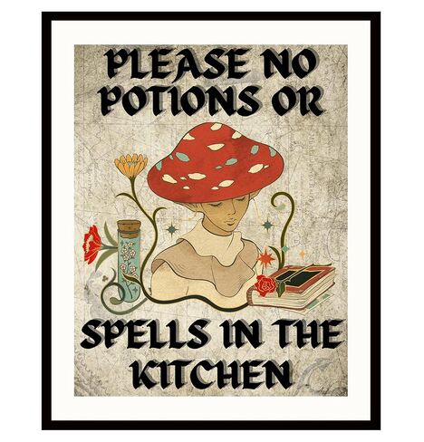 ديكور الحمام الساحر من روكسبري | ديكور غرفة فيريكور | ديكور حائط كوتيجكور | ديكور غرفة ساحرة جمالية عتيقة، ديكور ساحرة جمالية، ديكور حمام الهالوين (8 × 10 غير مؤطر) in Kuwait