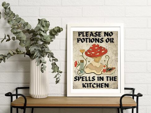 ديكور الحمام الساحر من روكسبري | ديكور غرفة فيريكور | ديكور حائط كوتيجكور | ديكور غرفة ساحرة جمالية عتيقة، ديكور ساحرة جمالية، ديكور حمام الهالوين (8 × 10 غير مؤطر) in Kuwait